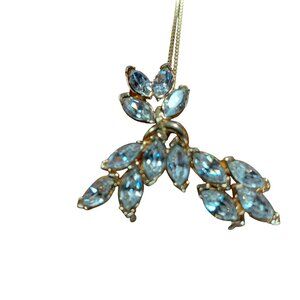 Necklace made from recycled Trifari brooch new gold Vermeil chain